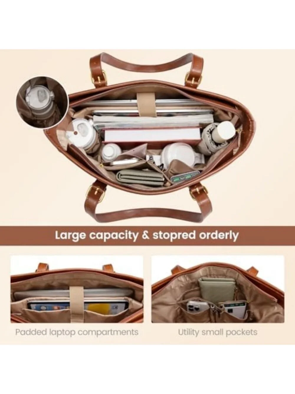 Stylish Laptop Tote Bag for Women | Versatile Work & Travel Briefcase, Office